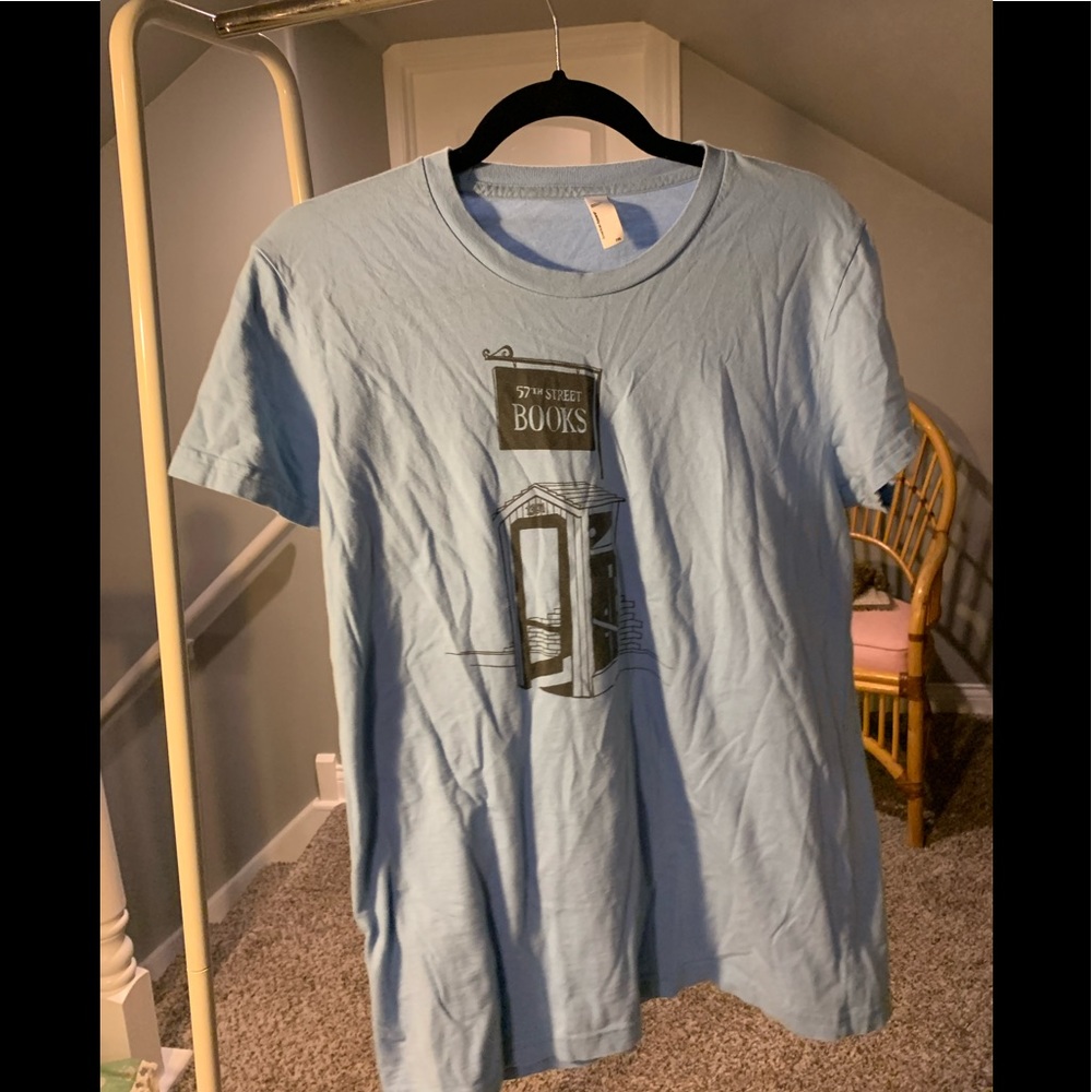 57th Street Books T-shirt, baby blue, 2x